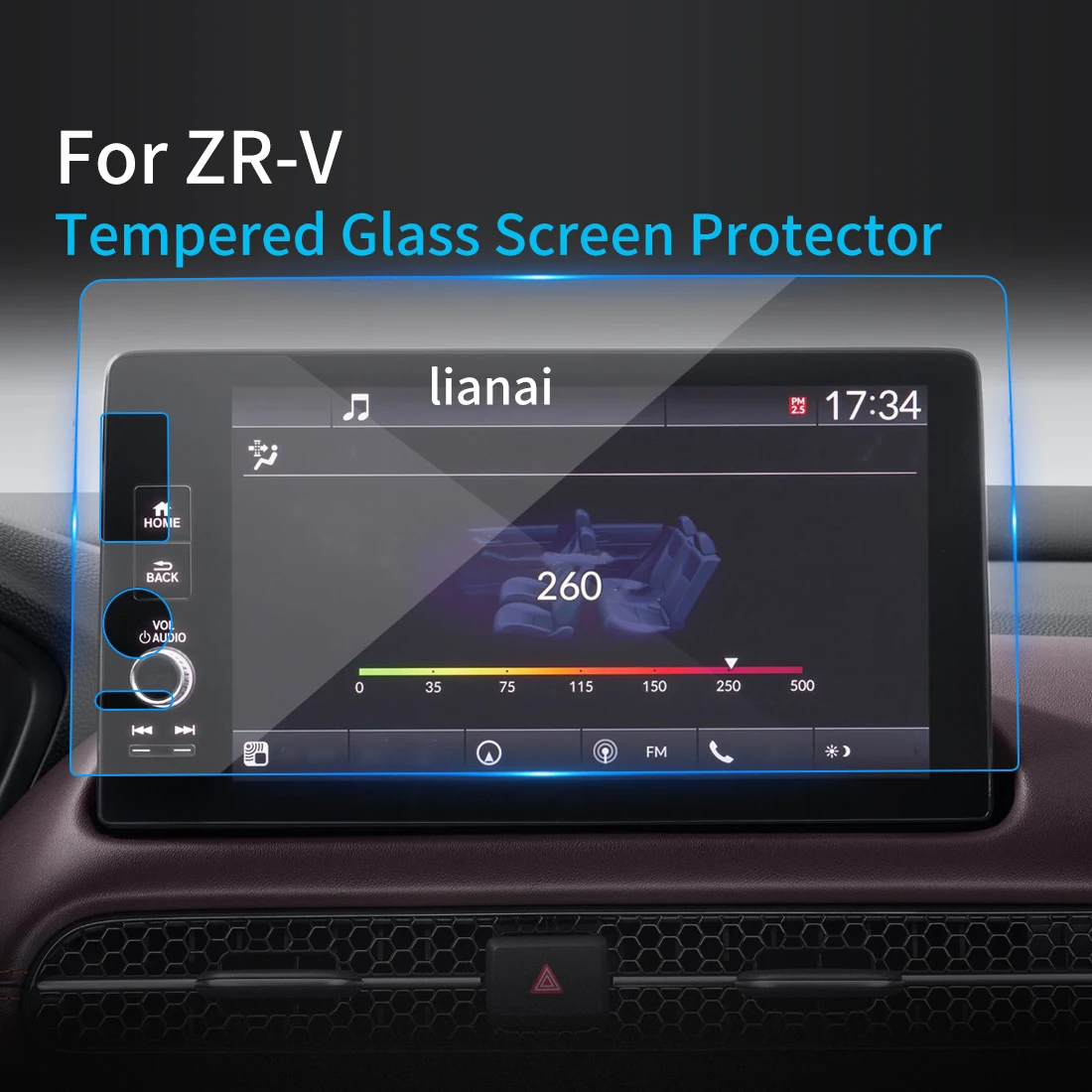 For HONDA ZR-V 2024 Screen Protector Tempered Glass Protective Film Carplay Panel Media Video Car Auto Interior Accessory