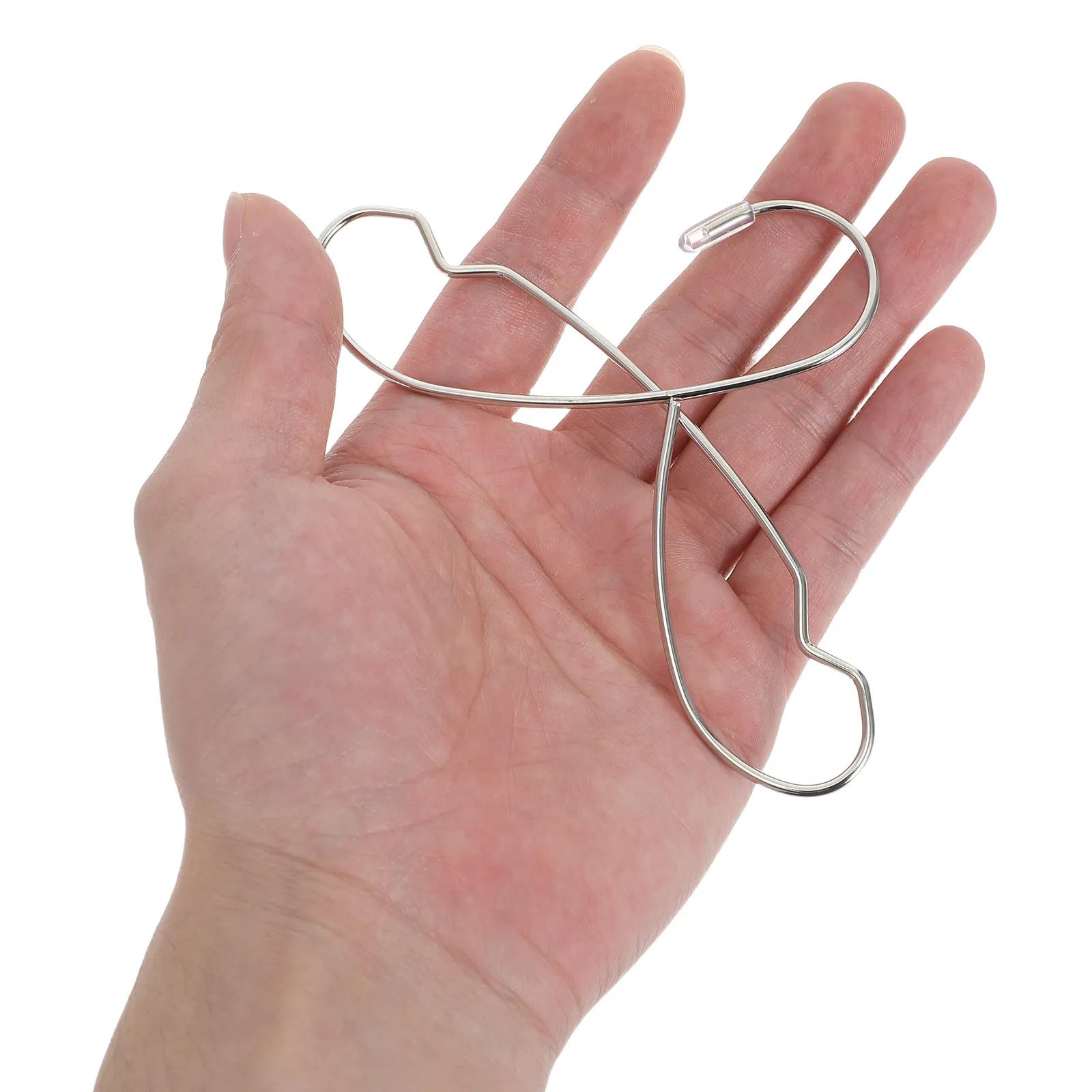 5Pcs Mini Clothes Hangers Space-Saving Metal Miniature Garment Rack for Dollhouse Wardrobe Accessories Baby Dress Hangers Mini