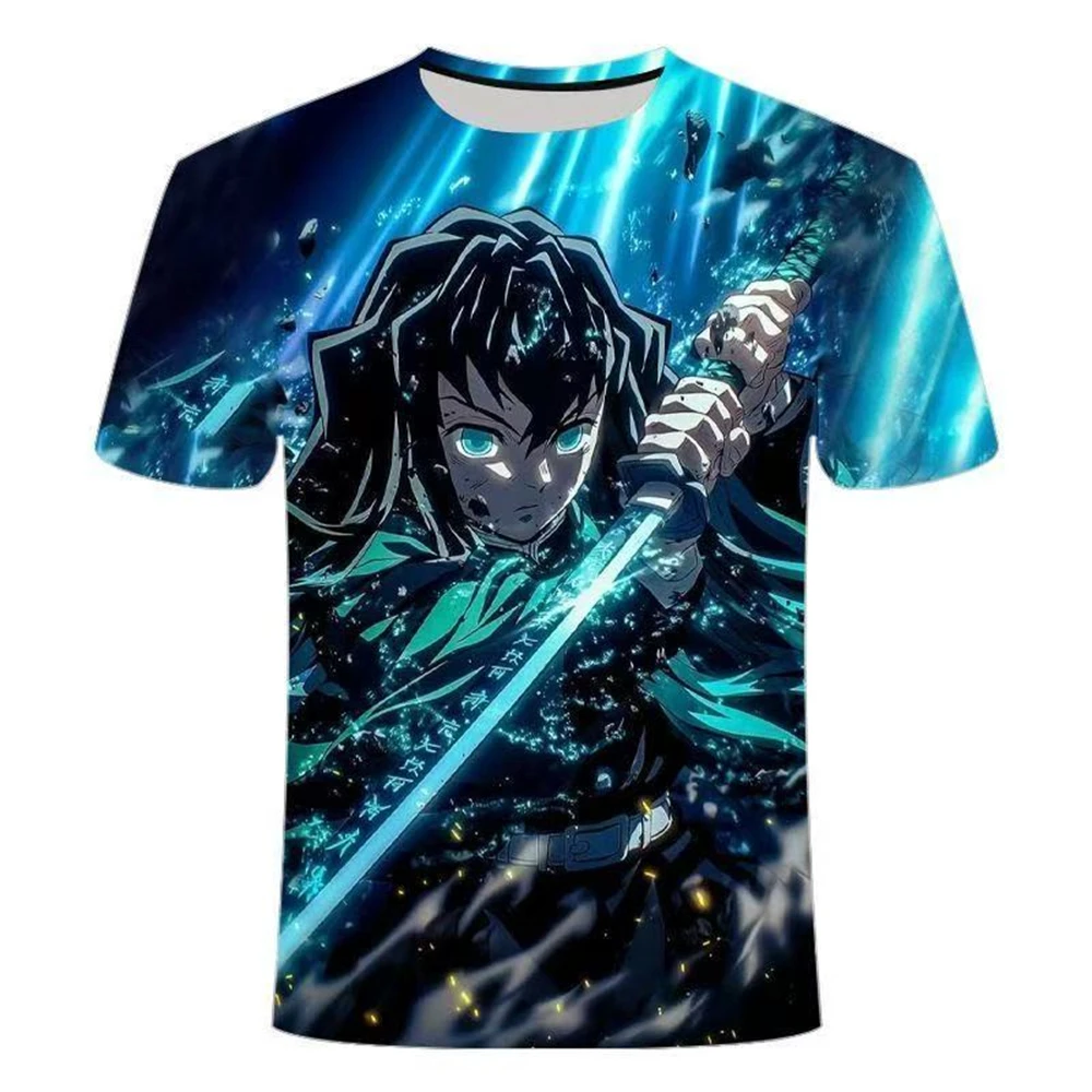 

2025 Summer Anime Stove Tanujiro Demon Slayer: Kimetsu No Yaiba-Infinity Castle T-Shirt Adult Children Fashion Top Casual Y2K