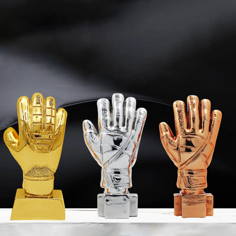 Football Glove Trophy Compact Soccer Toy Crown Abs Exquisite Match Wear Resistant Accessory Child