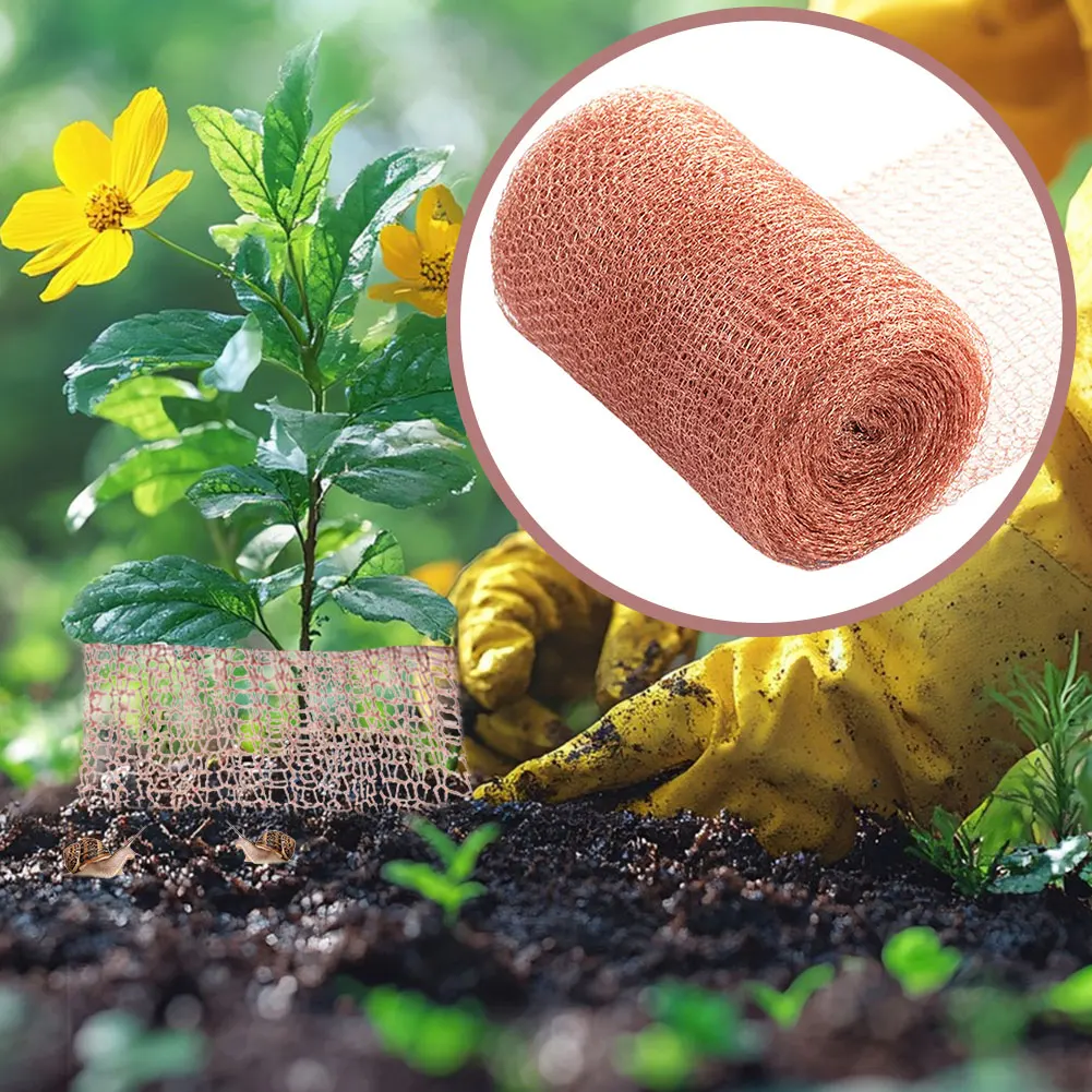 3m/6m/10m Copper Mesh Roll Vegetation Protection Net Pure Copper Mesh for Pest Control Snails Mice