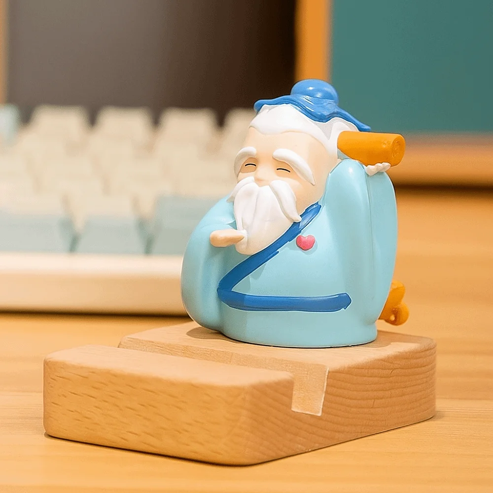 

Забавная кукла из смолы, подставка для телефона, древняя одежда, противоскользящий держатель для мобильного телефона в китайском стиле, портативная статуя