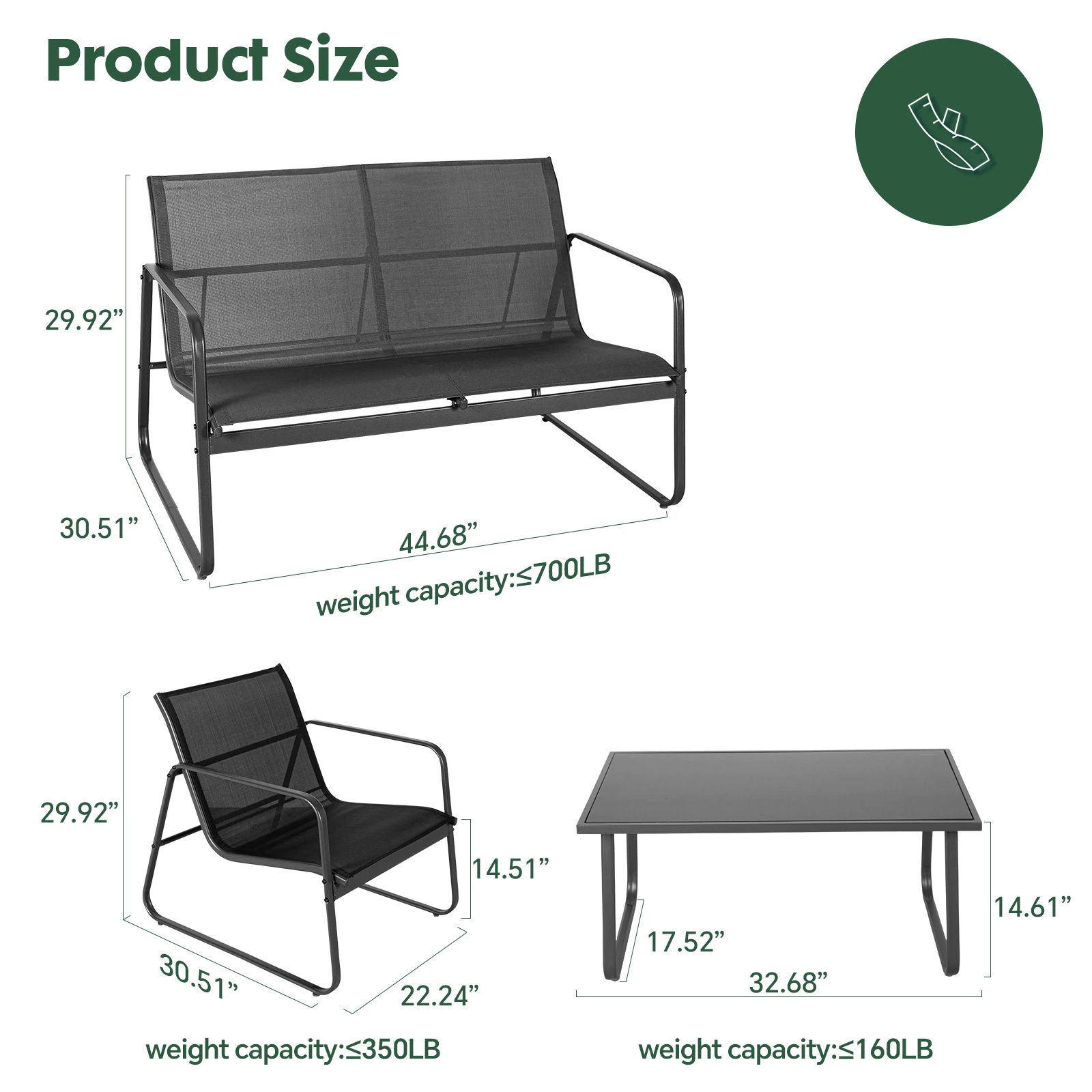 JHK Outdoor Patio Furniture 4 - Outdoor Furniture On Sale 评论和价格