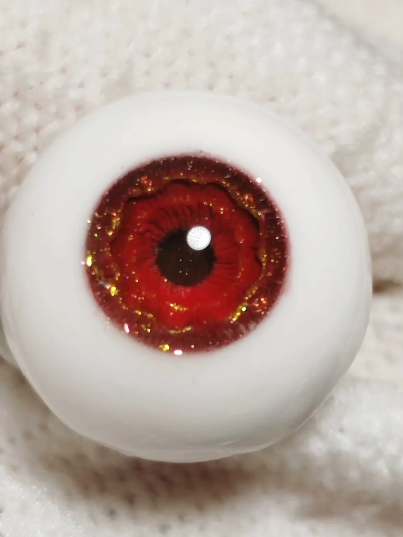 Handmade MDD MSD Doll Craft Eyes “Red Rose” 1/4 1/6 BJD Safety Eyeball 1 Pair