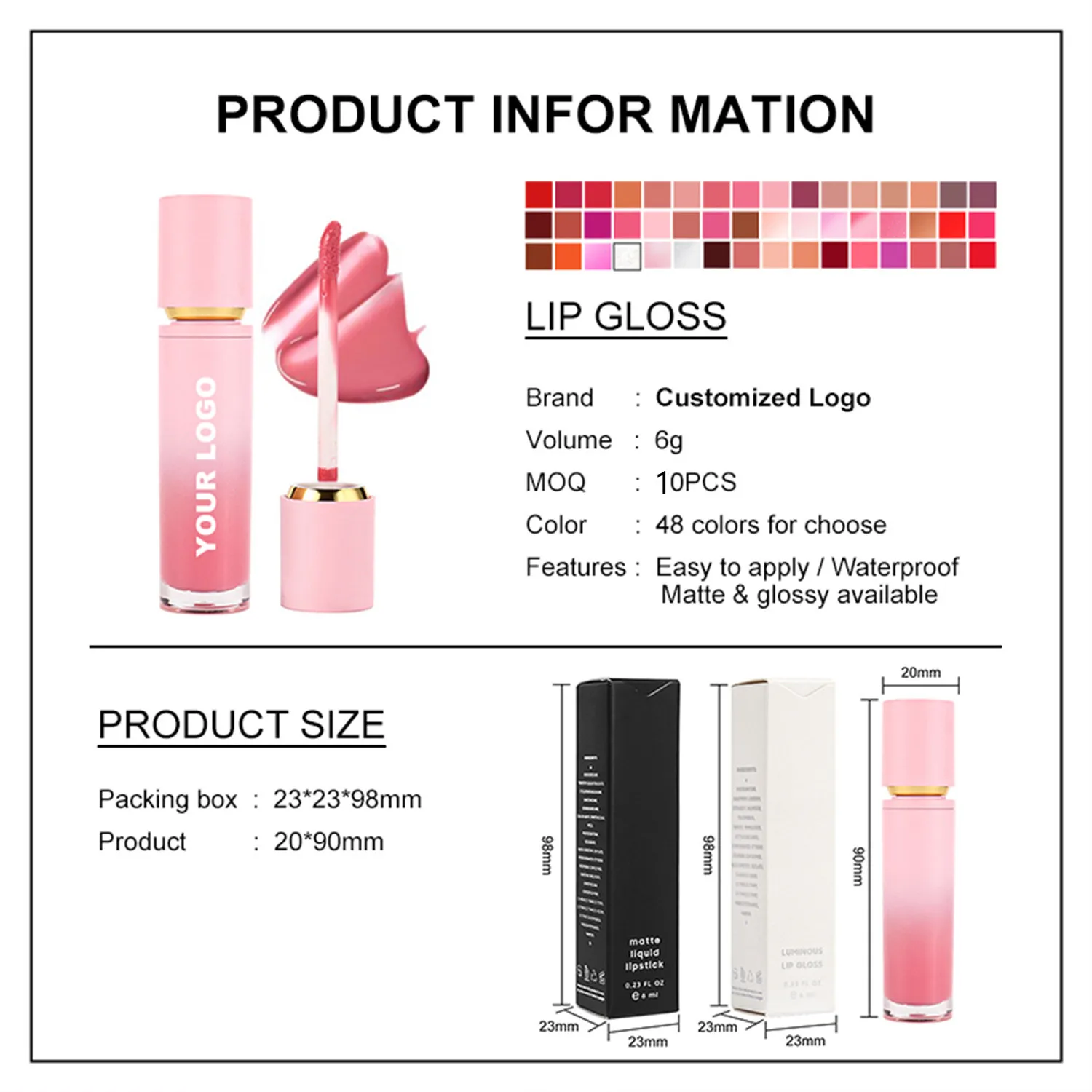 Liquid Lipstick Private Label Shiny Plumping Lip Gloss Base Vendor Lipgloss Makeup Manufacturer Custom Lipsticks Wholesale Bulk