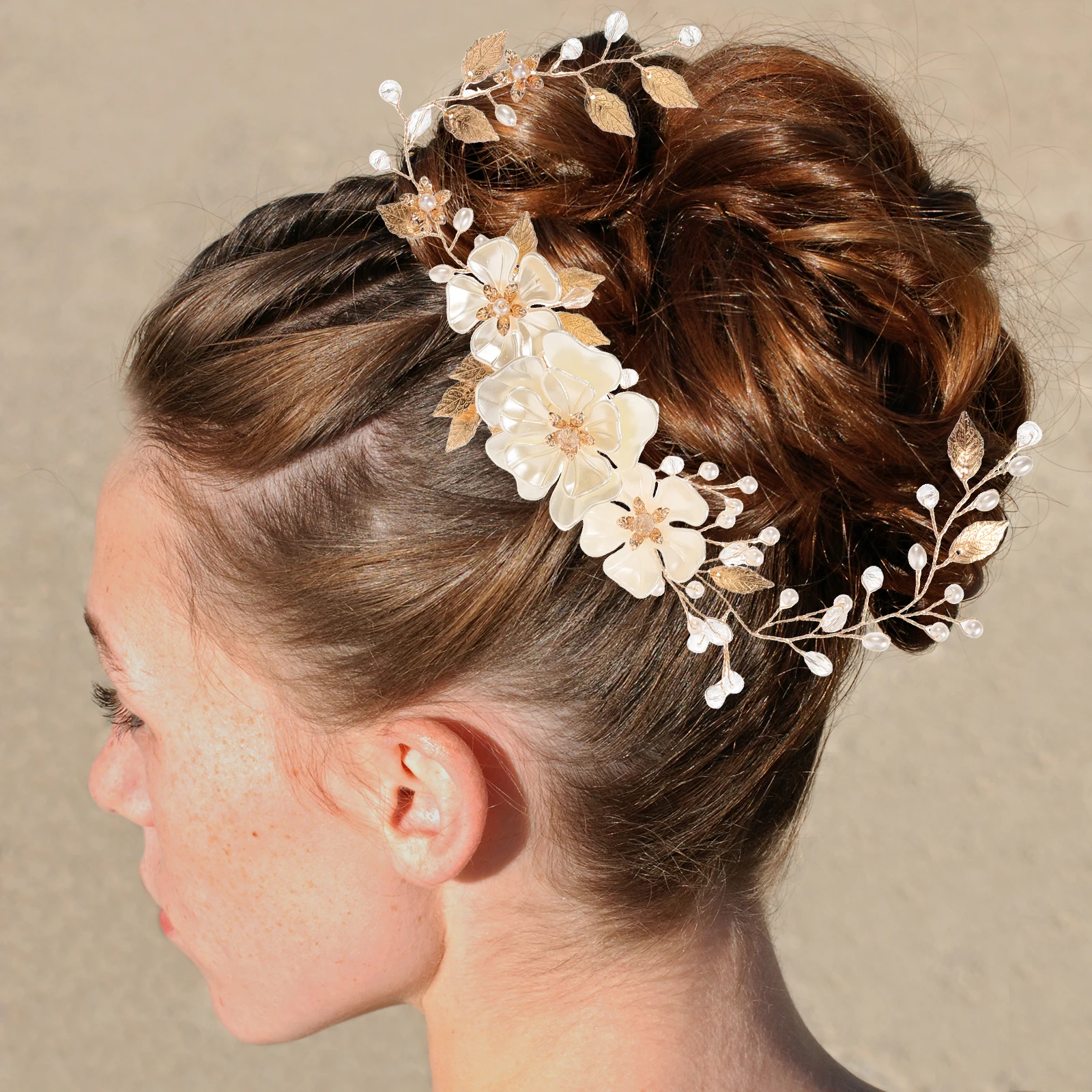 

Crystal Hairb Pearl Rhinestones Women Headdress Wedding Decorative Bride Hair Party Prom Accessories Long Lasting