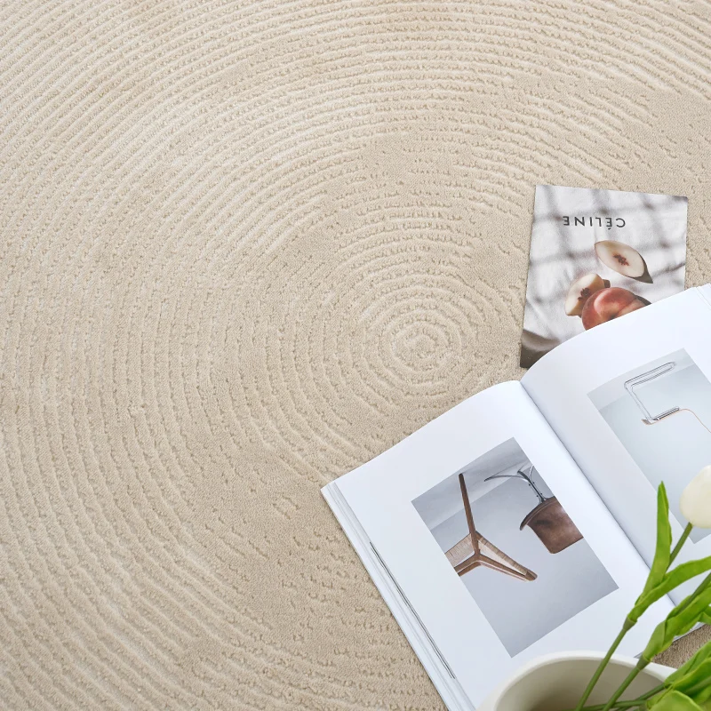 Round Nordic Simple Modern Carpet Living Room Sofa Coffee Table Blanket Solid Color Plain Color Cloakroom Bedroom