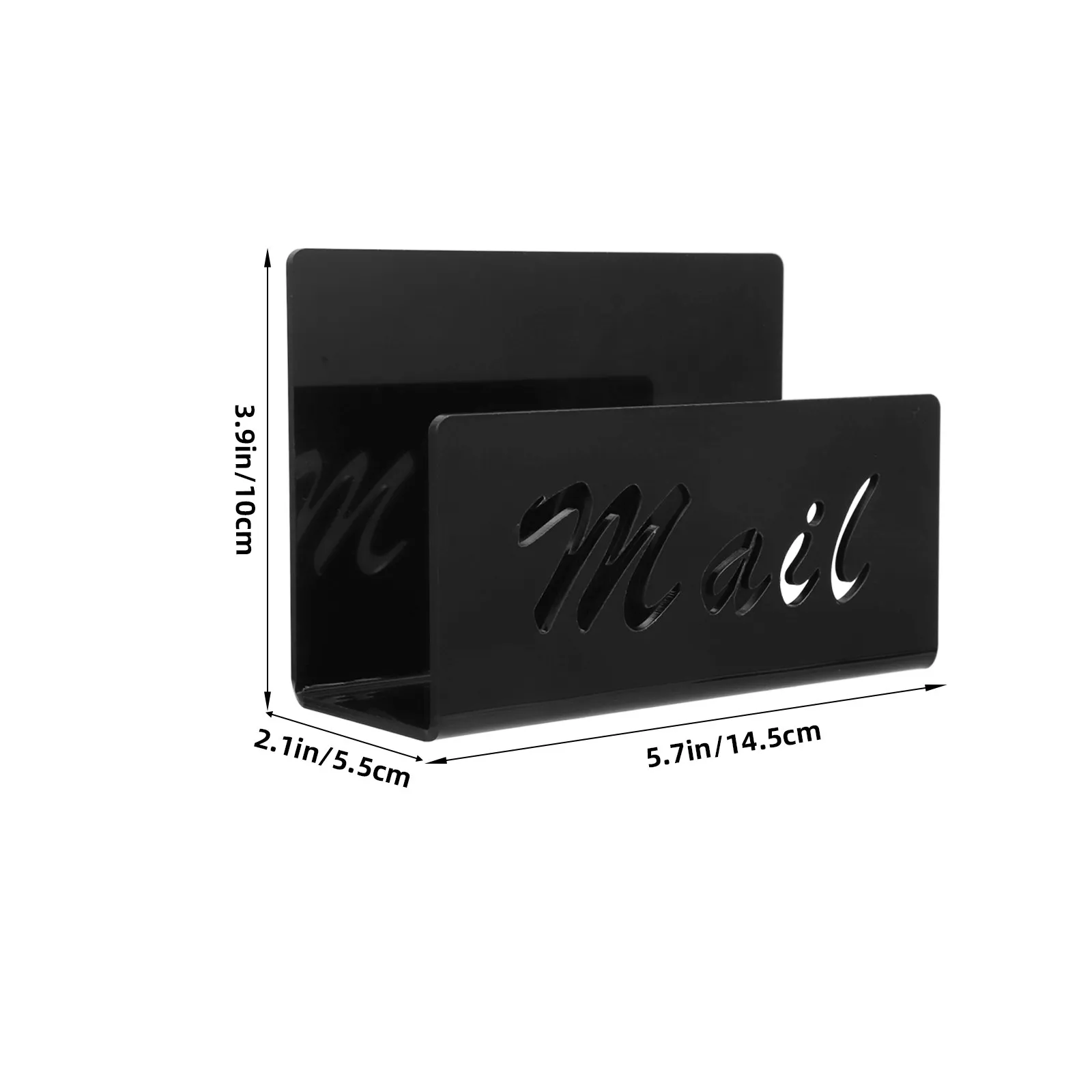 Premium Acrylic Mail Organizer Desktop Countertop Letter Holder Envelope Sorter Recipe Book Magazine Storage Rack Postcard