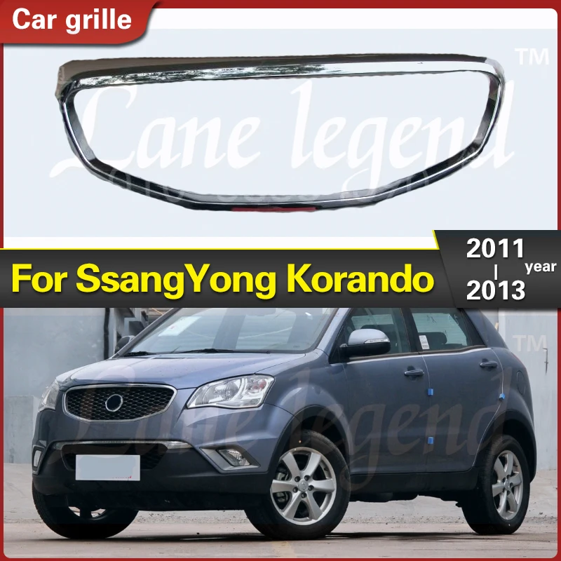 

Front Grille Trim Molding Outer Decor Frame Strip Center Grid Replacement Fit For SsangYong Korando 2011-2013