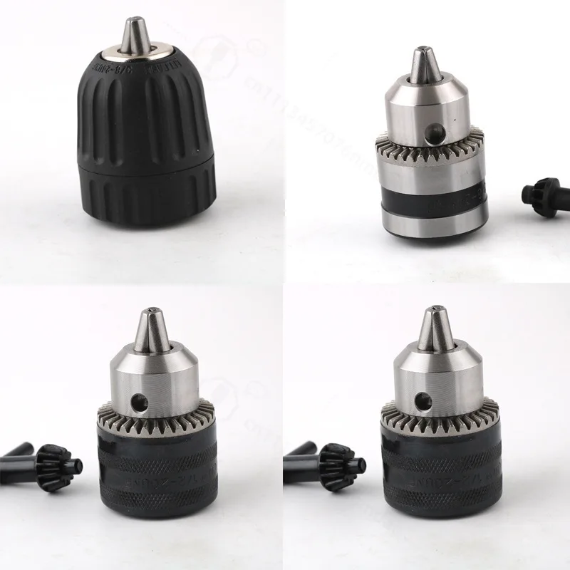 Power Drill Chuck, Hand Tighten Metal Drill Chuck, Round Square Shank Adapter for Electric Hammer Drill, Power Tool Accessories