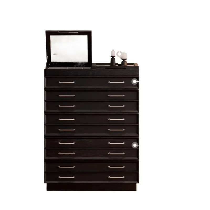 

French antique chest of drawers, bedroom locker, solid wood bedside chest, living room wall storage cabinet