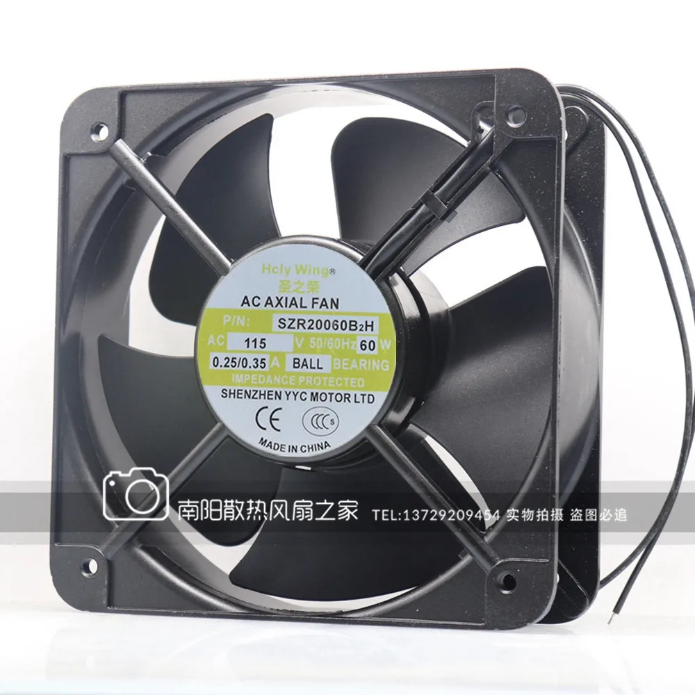 Holy Wing SZR20060B2H AC 115V 60W 200x200x60mm 2-Wire Server Cooling Fan