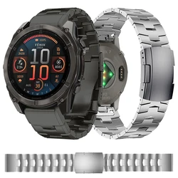 QuickFit Titanium Strap Bracelet For Garmin Fenix 8 E 7 7X 6 6X 5 5X Plus/Epix Pro Gen 2 47mm 51mm/Tactix 26mm 22mm Watch Band