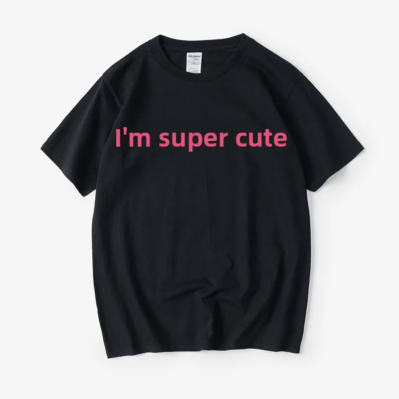 

Милая футболка с китайским текстом, свободного кроя, с коротким рукавом и круглым вырезом, из хлопка, мужская, летняя, модная, повседневная, для пар.