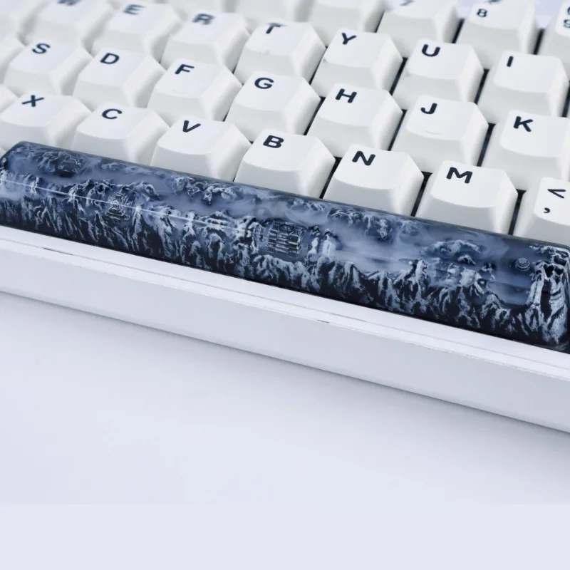 MiFuny Space Keycap Transparency Resin Ink Wash Handmade Drip Glue Key Cap Game Keycaps for Mechanical Keyboard Accessories Gift