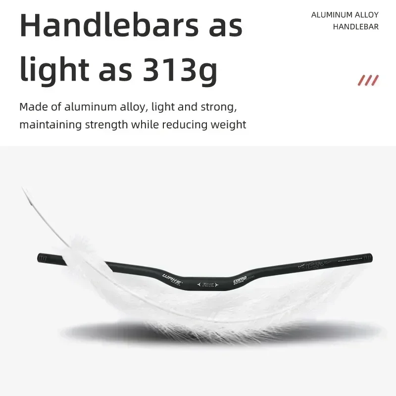 Fotografia 4: Wake mtb mountain bike andorinha guiador liga de alumínio 720mm 780mm diâmetro 31.8mm 313g textura fosca acessórios da bicicleta peças