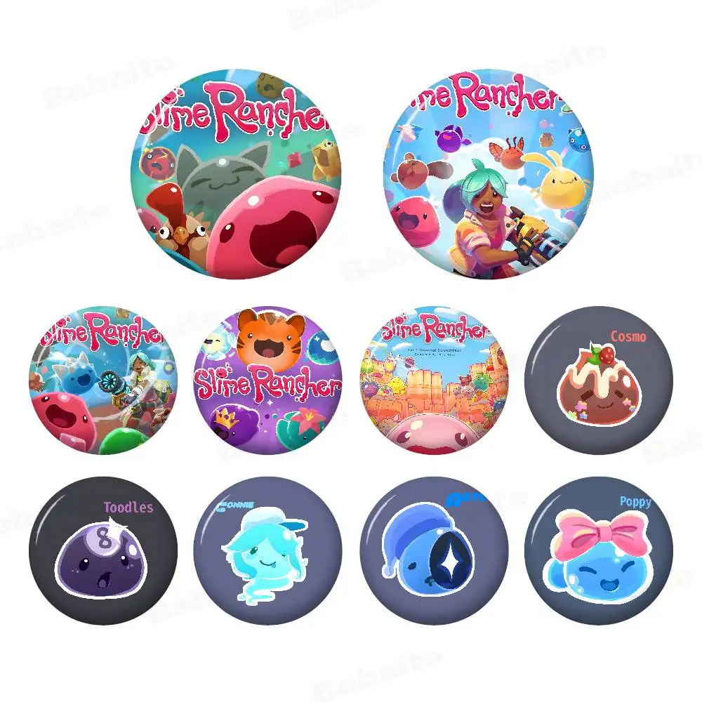 S-Slime-Rancher Cute-Relaxing Anime Brooches Cute Cartoon  Badge Jacket Jeans Lapel Pin Gift Accessorie