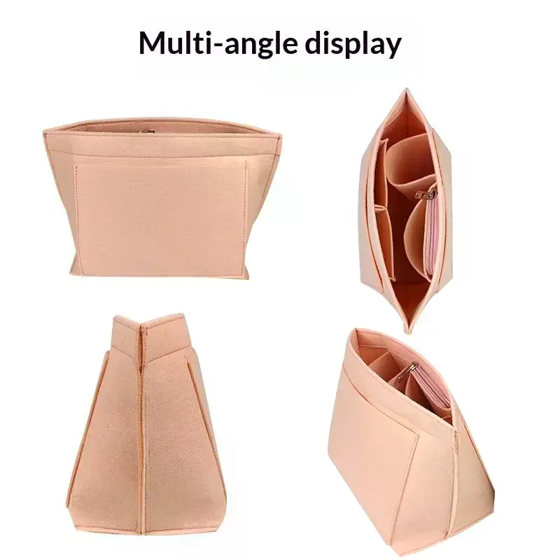 Felt Insert Bag Scratch-Resistant Tote Bag Liner Organizer Lightweight Makeup Pouch for School Work Daily Use