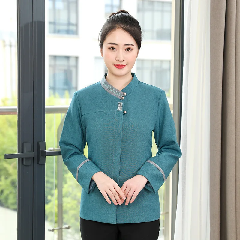 

Hotel Guest Room PA Aunt Uniform Short Sleeve Cleaner Work Clothes Property Housekeeping Hospital Cleaner Long Sleeve