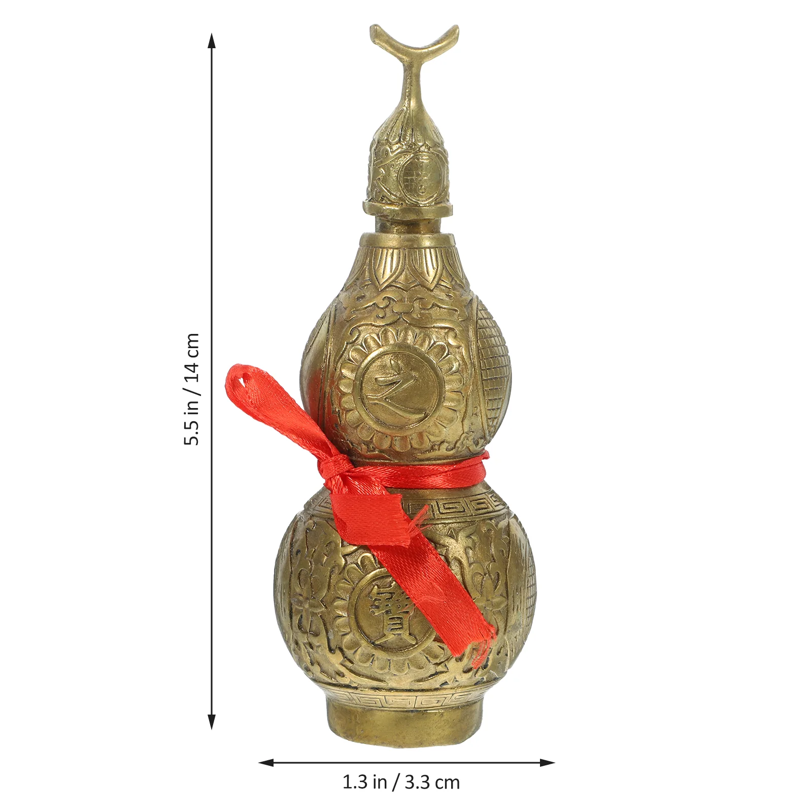 Gossip Feng Shui Gourd Craft Simulation Desktop Car Decoration Wu Lou Ornament Copper Calabash Adornment Office Twisted Caps