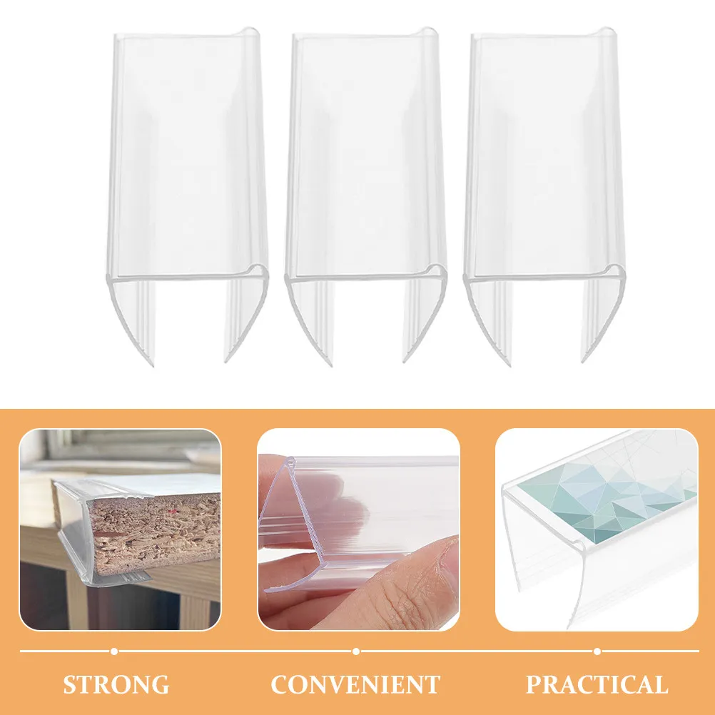 20Pcs Display Price Stand Sturdy PVC Label Holder for Shopping Mall Shelf Signs Store Advertising Wear-Resistant Compact Storage