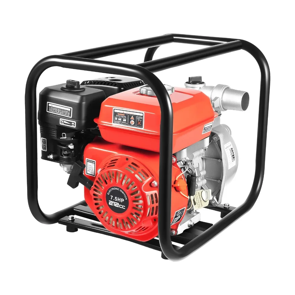 

Gasoline Engine Water Pump, 2-inch 4 Stroke Gas Powered Trash Water Transfer Pump,7.5HP 212CC Garden Farm Irrigation Petrol Pump