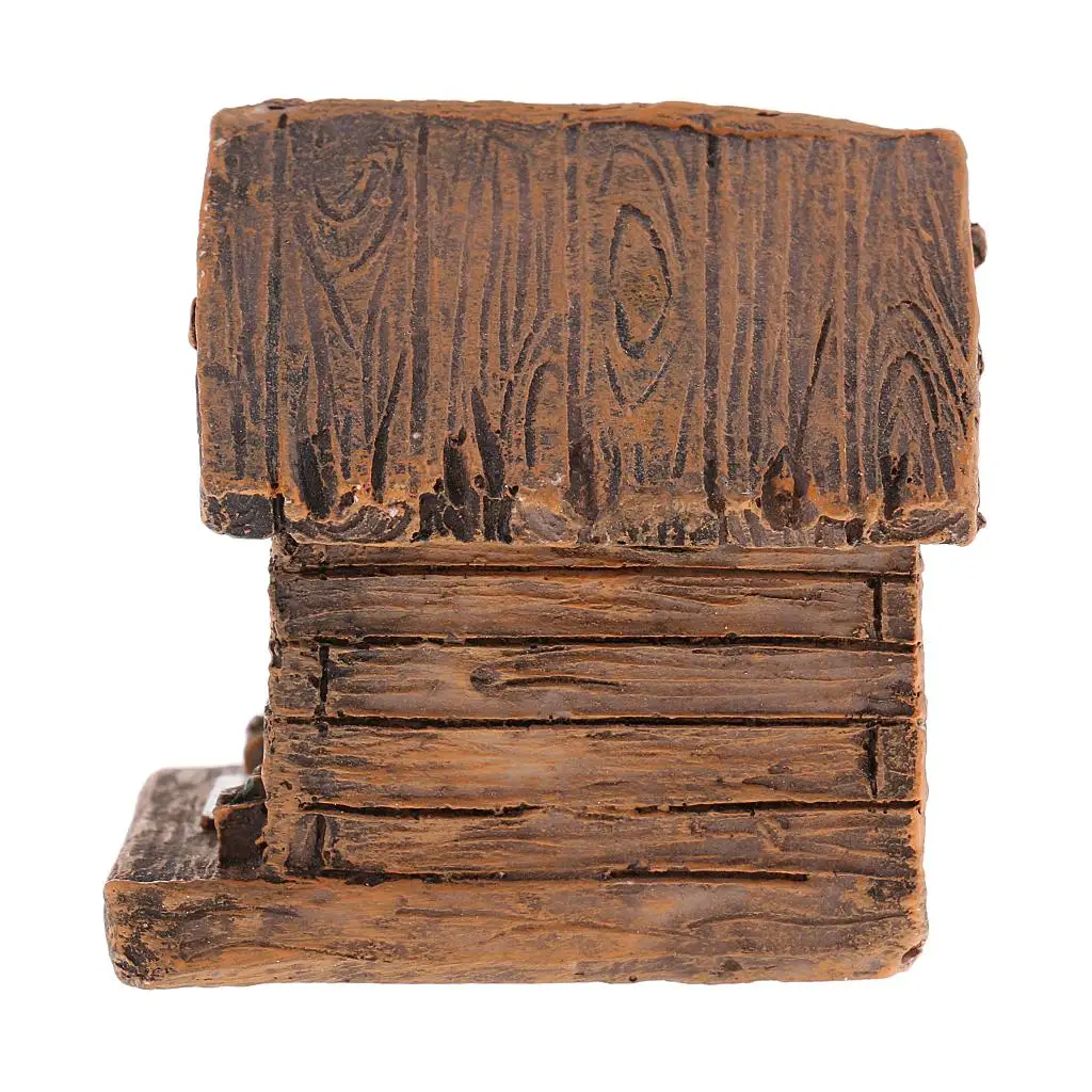 MagiDeal 1Pc Model Farmhouse Mini House Figurine Minature Resin Diorama Acc for Sand Model Kids Children Toy Gift Room Decor