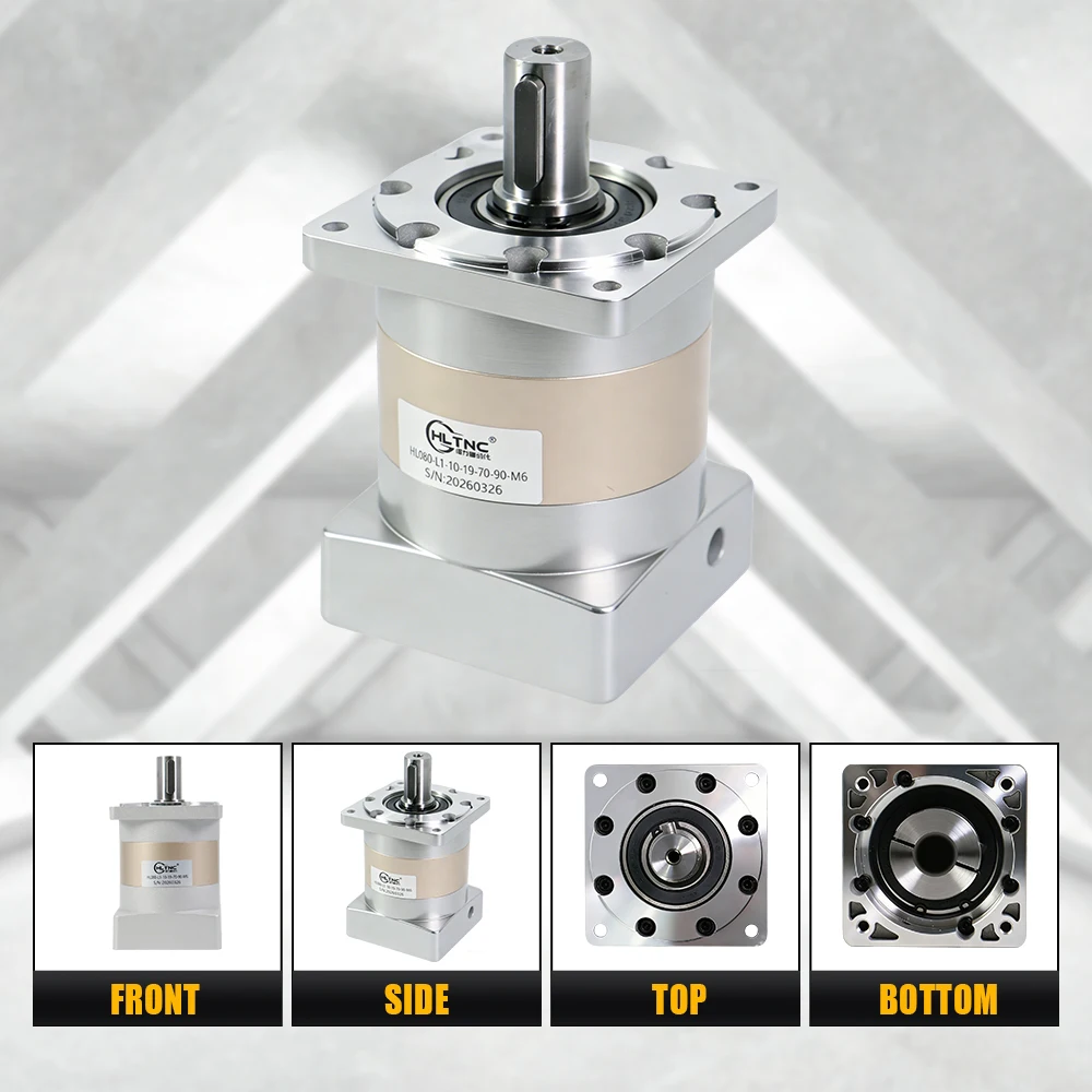 HLF080 Planetary Reducer 7arcmin Planetary Gearbox Ratio 3/4/5/7/10/15/20/25/30/40/50/70  For Nema 32 750w 1000w Servo Motor