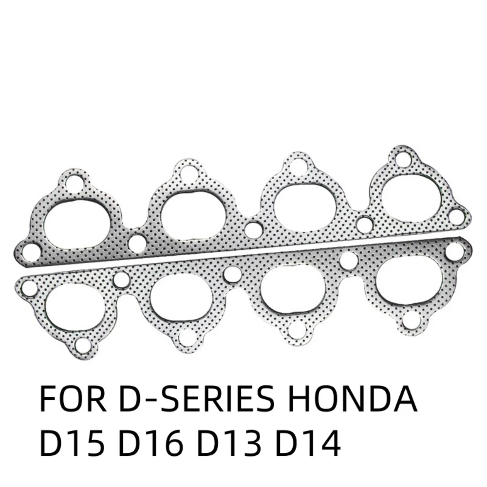 2X GRAPHITE ALUMINUM D-SERIES HONDA D15 D16 D13 D14 HEADER/MANIFOLD EXHAUST GASKET