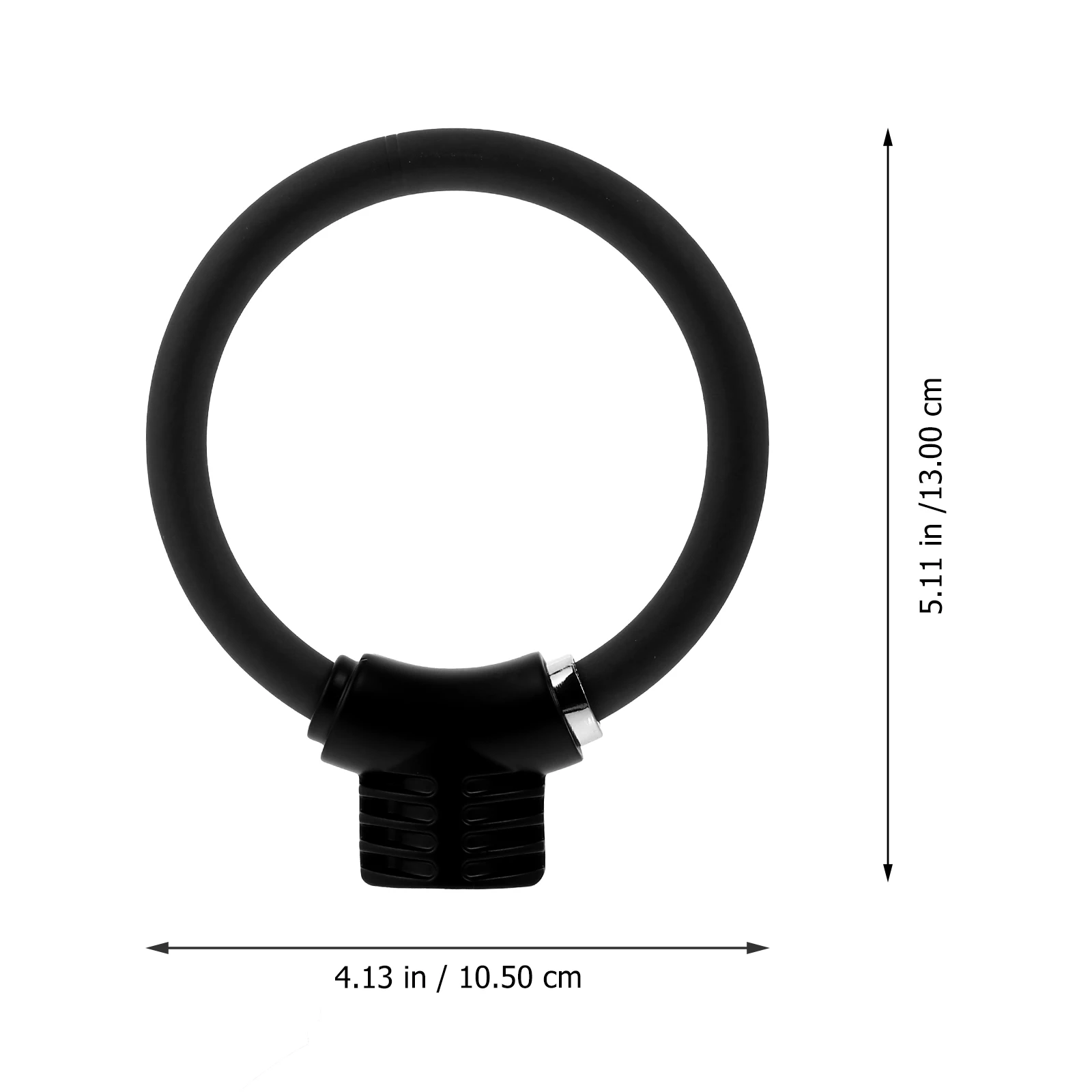 Anti-Theft Portable Zinc Alloy Bike Lock Ring Shaped Security Cycling Lock Strong Durable Anti-Rust Steel Cable High Safety
