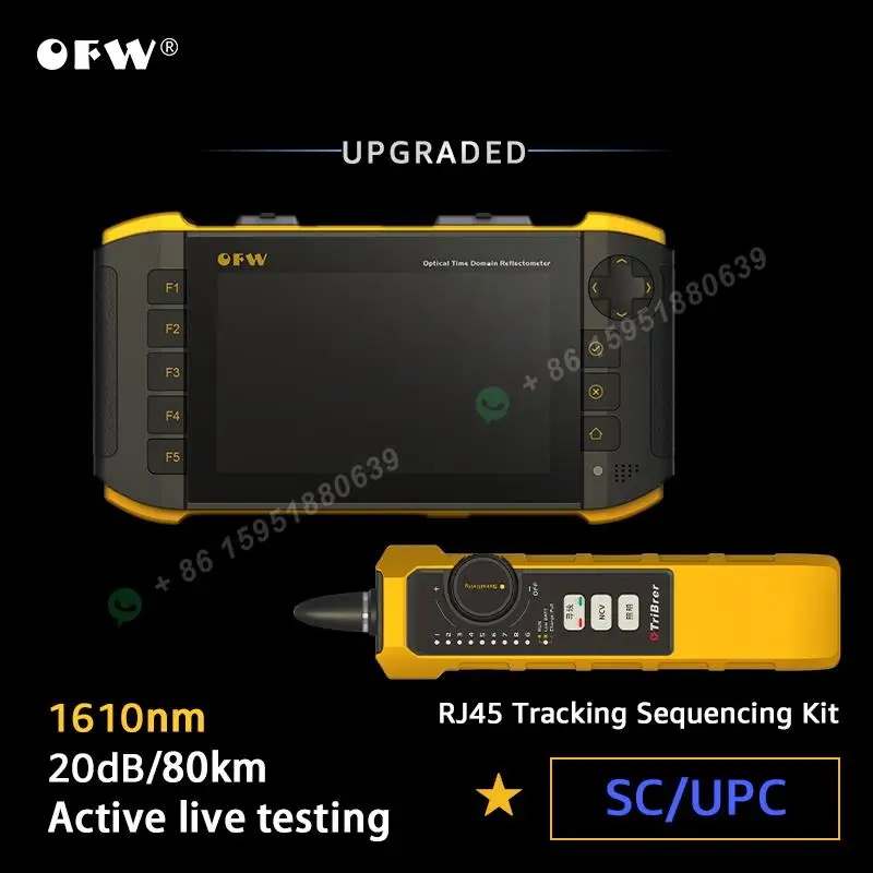 Top Mini OTDR 1610nm 20dB Optic Otdr Optical Reflector Active Fiber Live Tester Optical Reflectometer Touch Screen OPM VFL iOLA