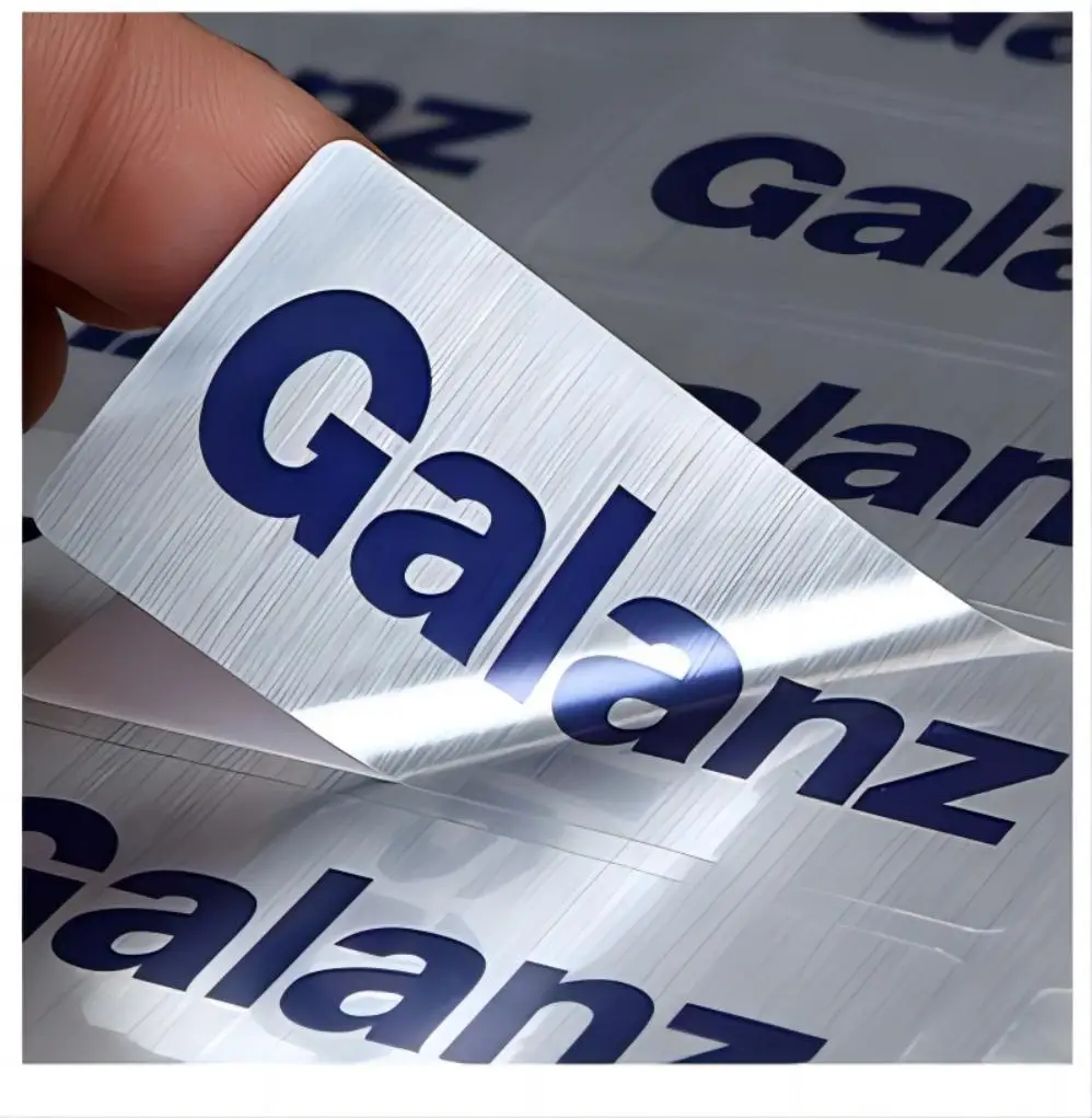 Customized logo label stickers can be made of different material sizes