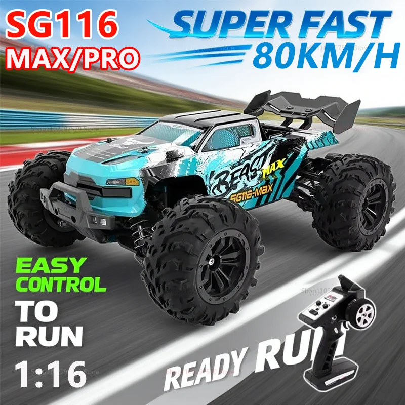 

SG116PRO/MAX автомобиль с дистанционным управлением, масштаб 1:16, 80 км/ч, бесщеточный внедорожный дрифт, радиоуправляемый автомобиль, полноприводный гоночный автомобиль для детей и взрослых