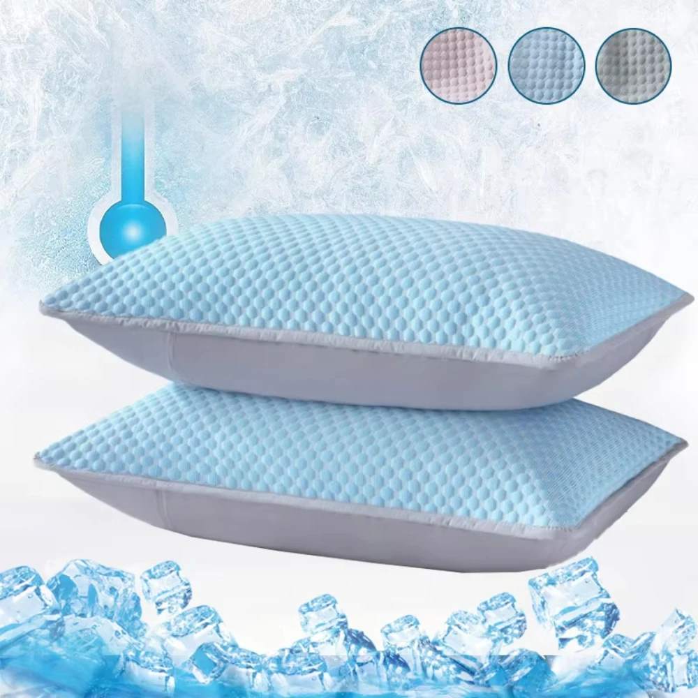 1-2pc Summer Cool Bean Pillowcase - Breathable Air Conditioning Pillow Cover for Hot Sleepers No Insert Included 48 x 74cm