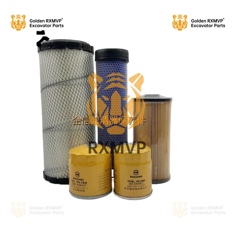 For Sany Sy55/55/60c-9-10 Isuzu Machine Filter Diesel Filter Air Filter Oil Water Hydraulic Return Excavator Accessories