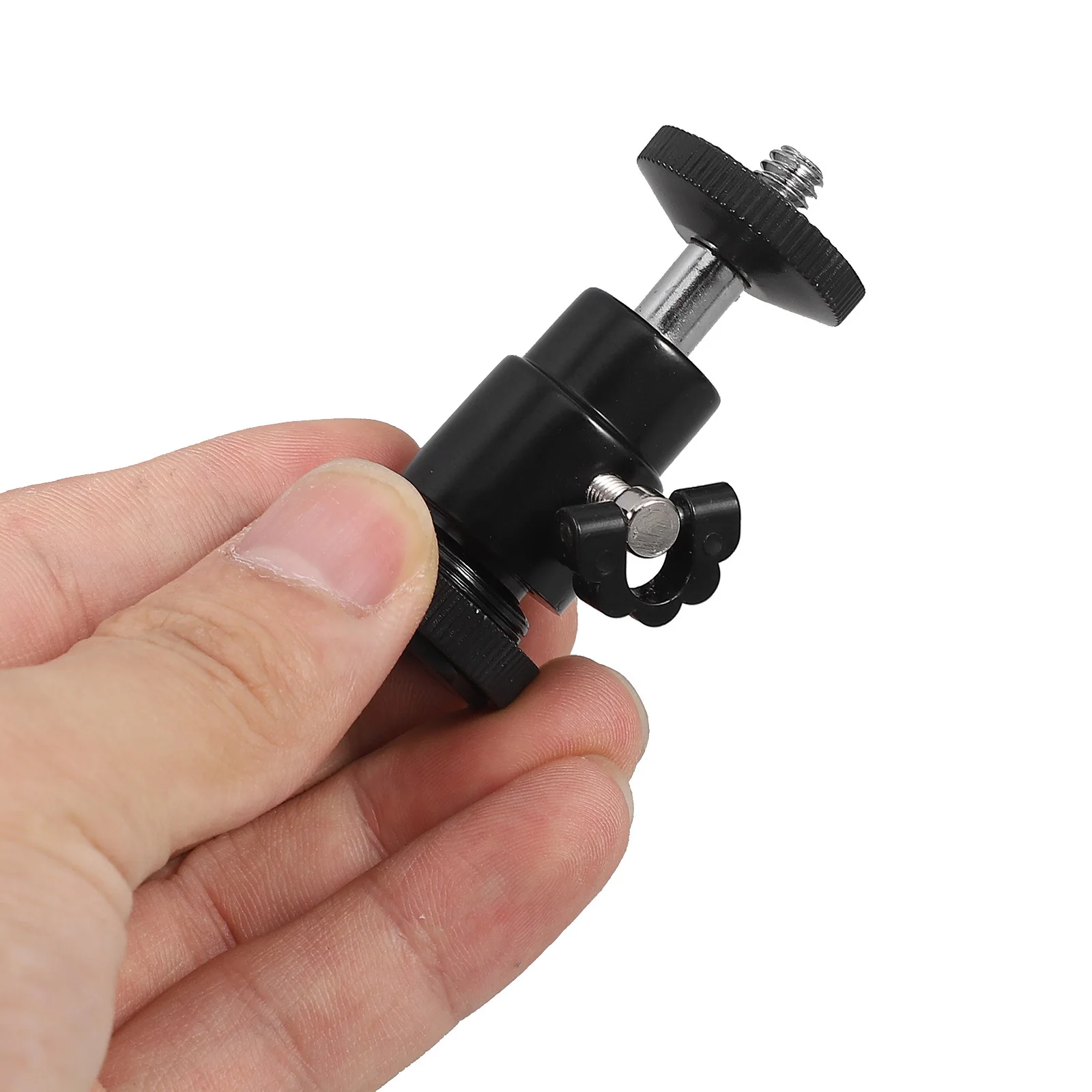 

2Pcs Tripod Ball Head Camera Mount Aluminum Alloy 360 Degree Rotatable Projector Adapter Ball Head Mount Projector Stand