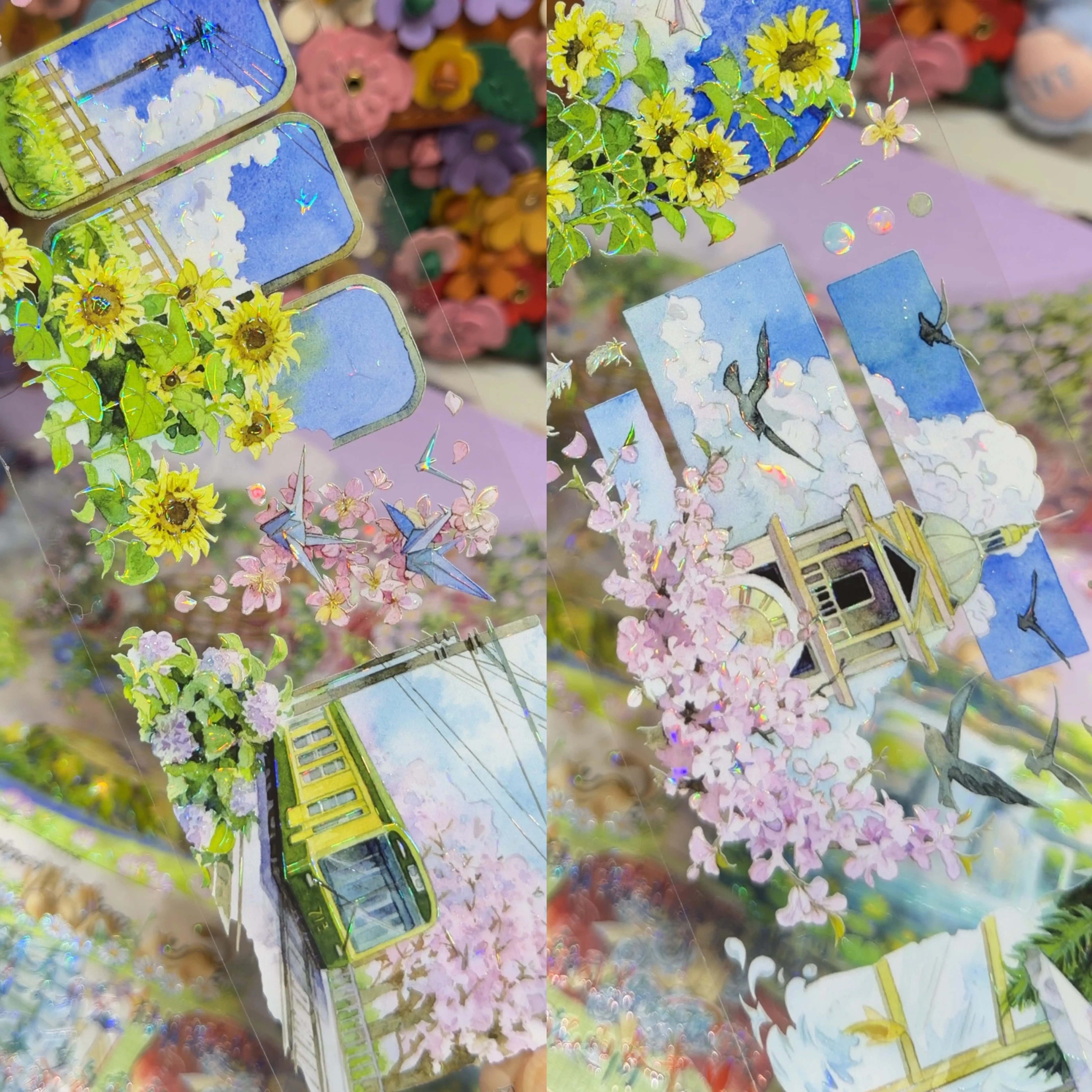 93-okmt-summer-wind-letter-washi-paper-tape-landscape-scenery-journal-decoration-sticker-fresh-healing-style