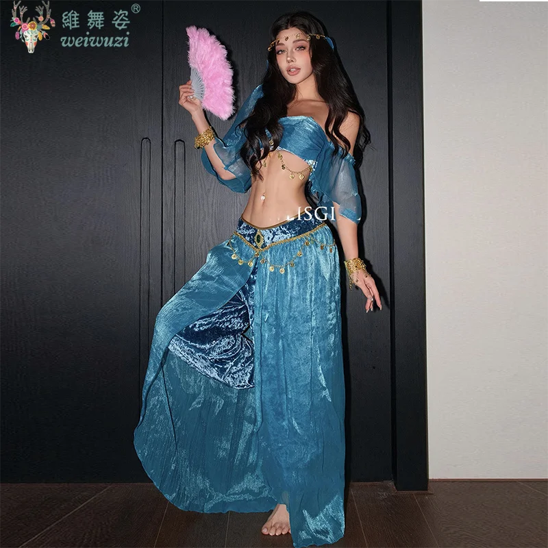 

Role Playing Sexy Western Dance Girl Aladdin Peacock Princess Greek Goddess Costume Hot Egyptian Exotic Costume Performance Suit