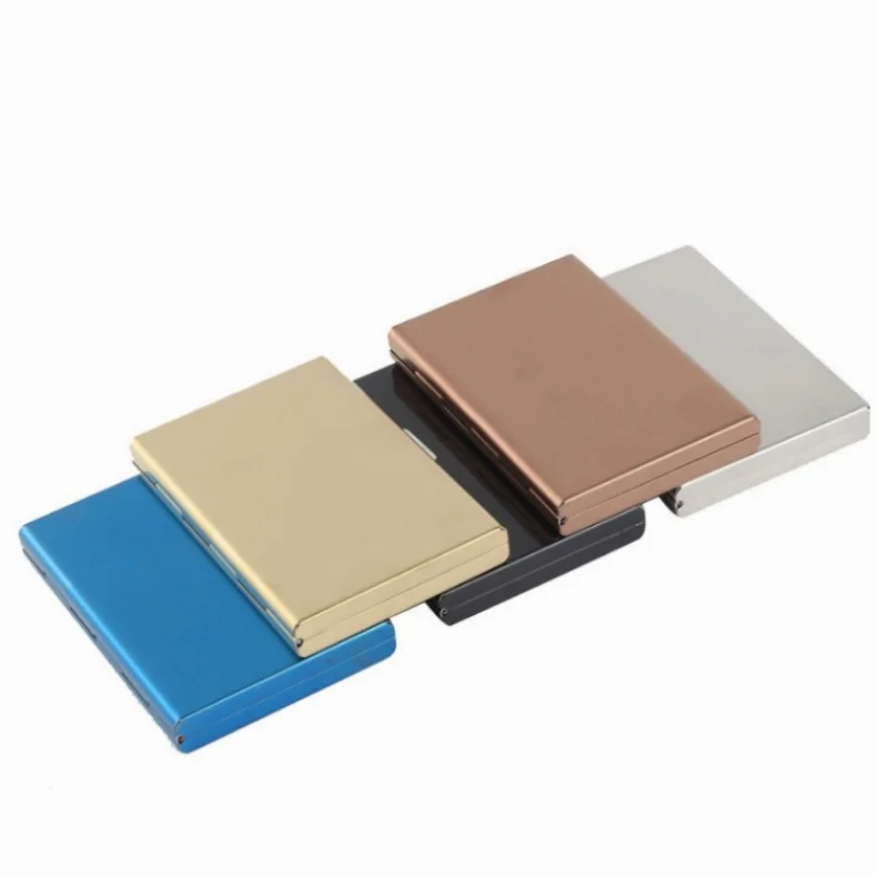 Rfid Kreditkartenetui Herren Minimalistisches Portemonnaie Aluminium Bankkartenetui mit Geldscheinklammer Designer Porte Carte – Detail 3