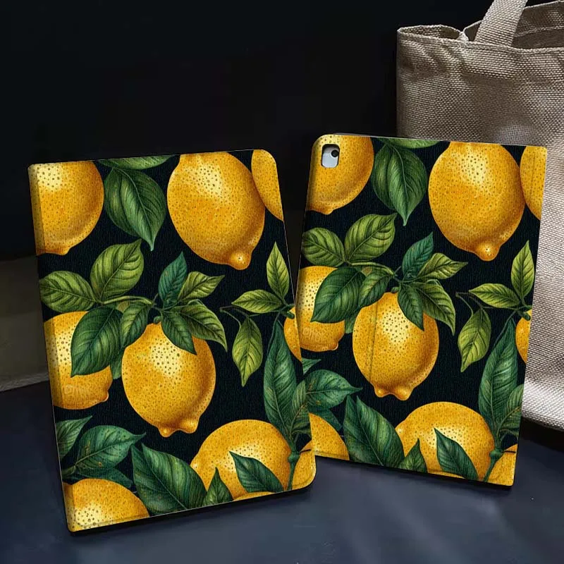 

Чехол для планшета с рисунком лимонных листьев для Apple iPad Air Pro mini 1 2 3 4 5 6 7 8 9 11 M2 M3 M5 M4 5th 6th 7th 10th 11th, подарок