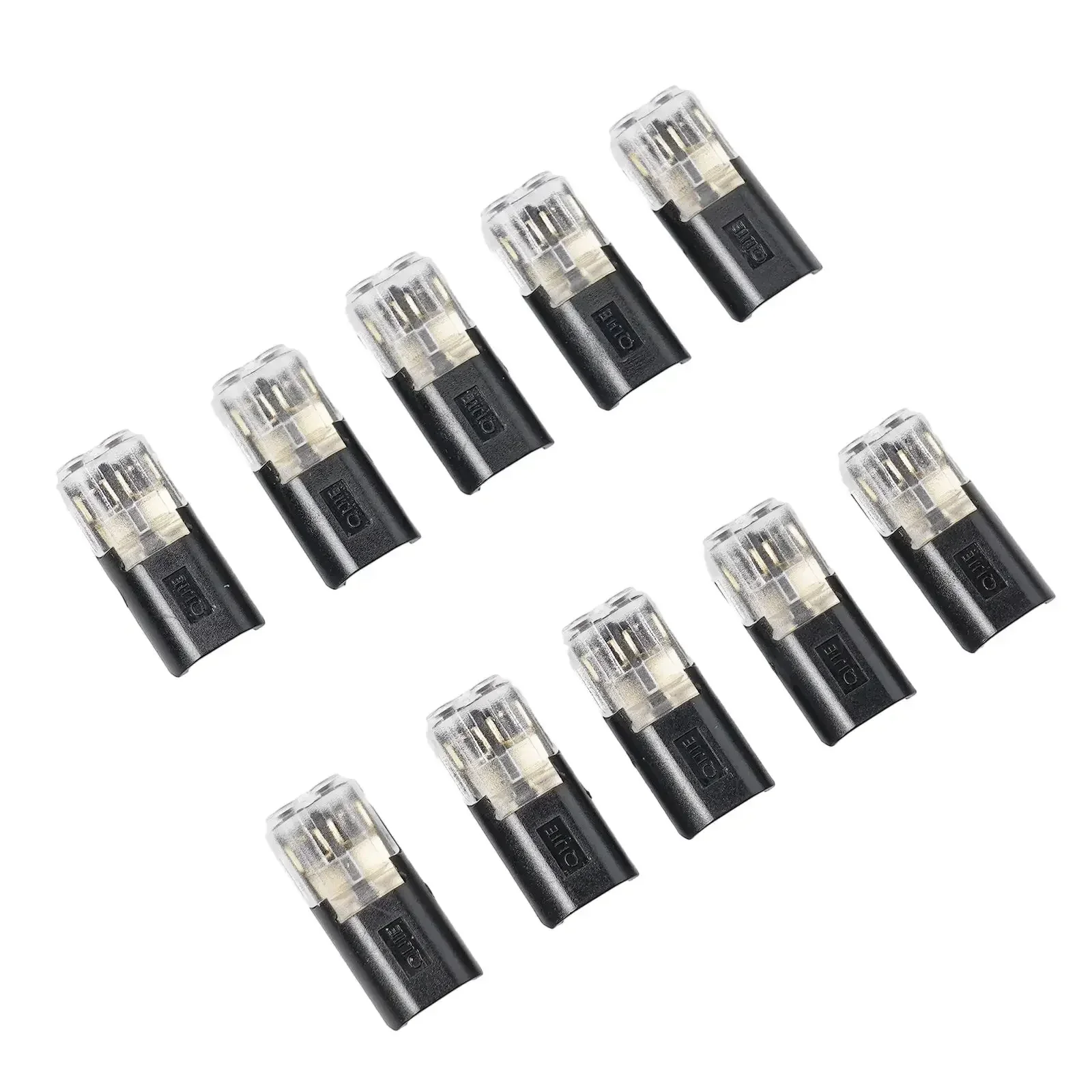 Safe Connections Streamlined Wiring 10Pcs Quick Terminal Blocks For 2 Pin Cable Crimp Connectors And Car Plugs