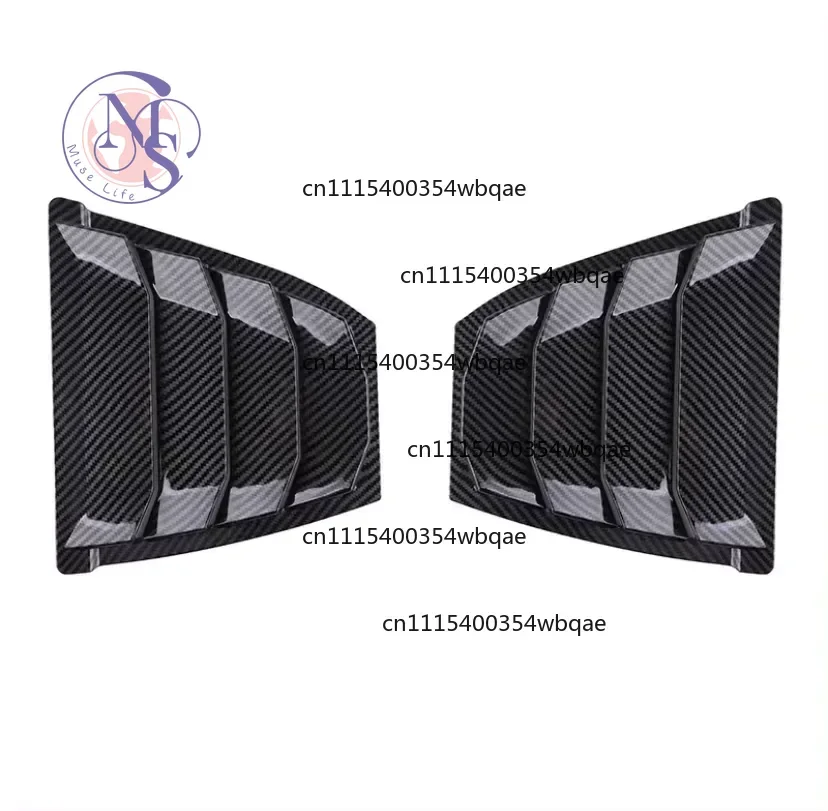 Rear Side Window Louver Shutter Cover For 3 Axela 4Dr Sedan 2014-2020 Auto Exterior Trim Parts