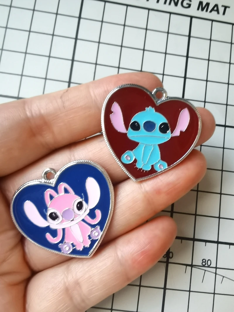 

10PCS cartoon stitch Pendant DIY Jewelry Necklace Earrings Bracelet Jewelry Earring Charms