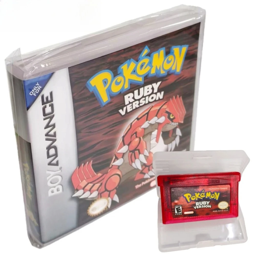 Englische Pokémon 32-Bit-Video-GBA-Spielkarten-Bundle USA-Version Ruby Sapphire Emerald FireRed LeafGreen Gameboy Advance Cartridge – Detail 8