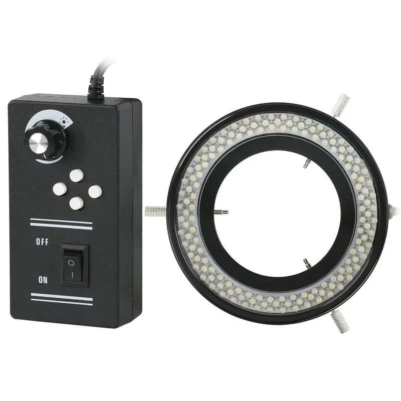 144 64 lampa pierścieniowa LED mikroskop stereofoniczny kamera wideo źródło światła czterostrefowy napęd na cztery koła niezależny regulowany 12 V 6 w