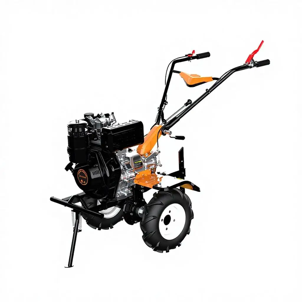Mini Diesel Power Tiller For Farm & Garden Mechanical Hoe Soil Cultivator Grass Mower Micro Tiller For Sowing & Weeding