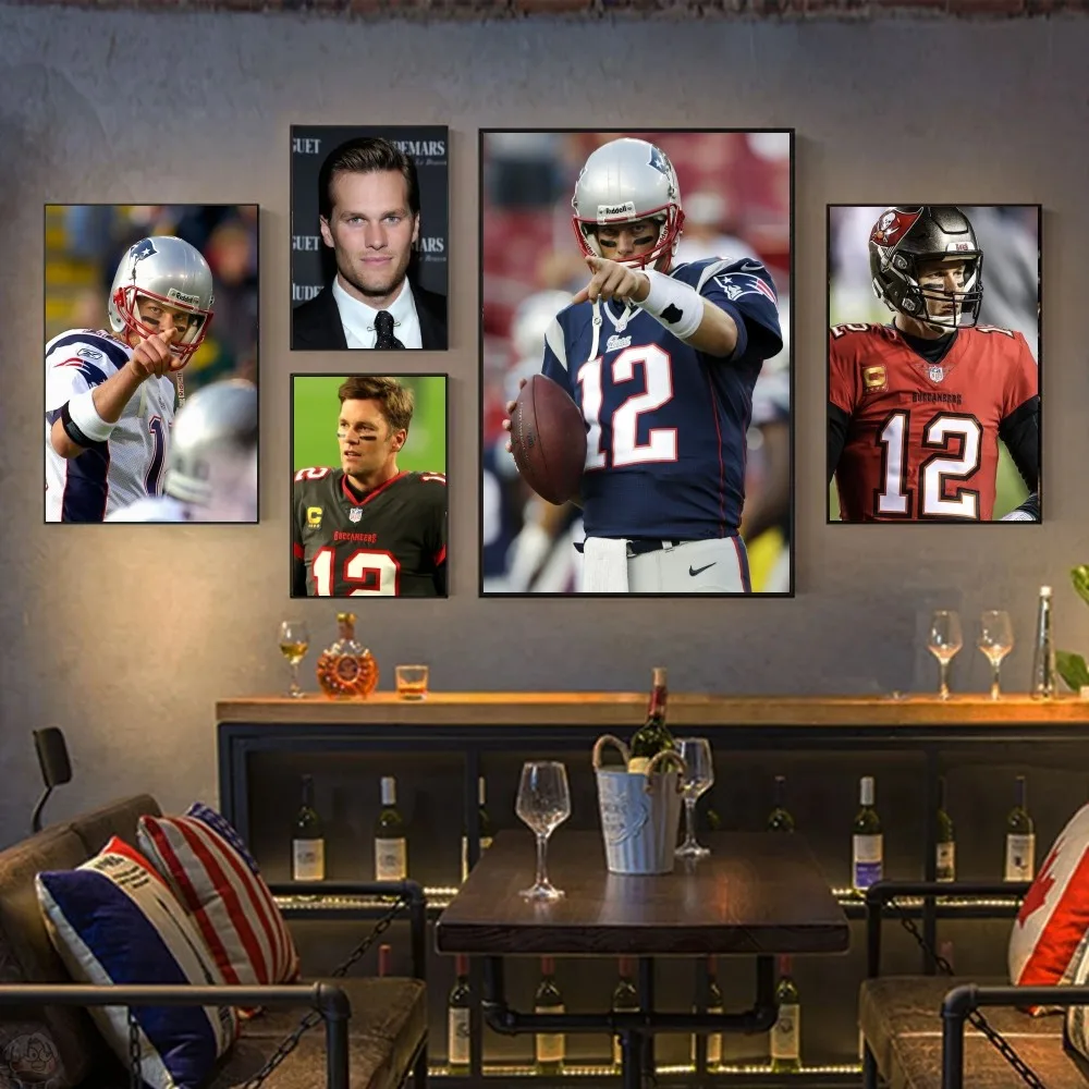 1pc Tom Brady Poster Poster Art Print Bar Living Room Furniture Decor