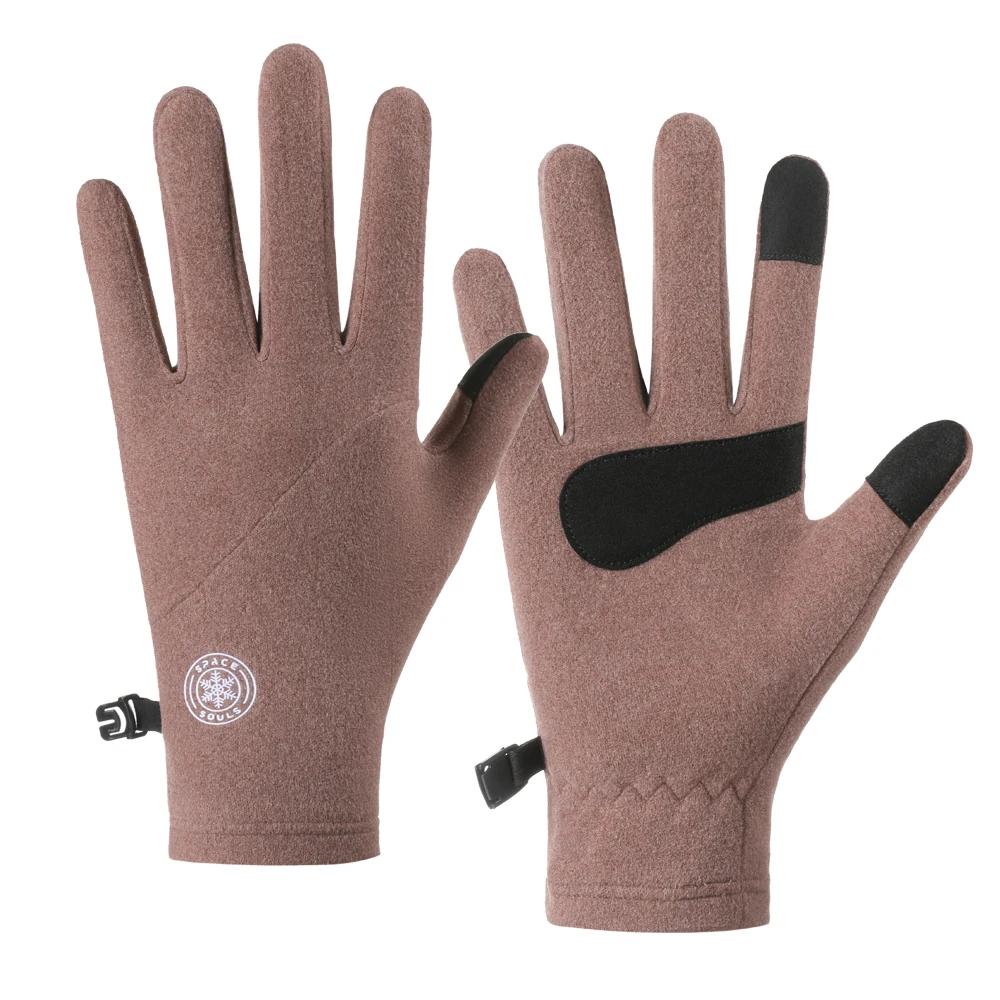 Autumn Winter Men's Women's Thin Soft Warm Gloves Full Finger Touchscreen Riding Gloves Outdoor Sports Cycling Running Gloves