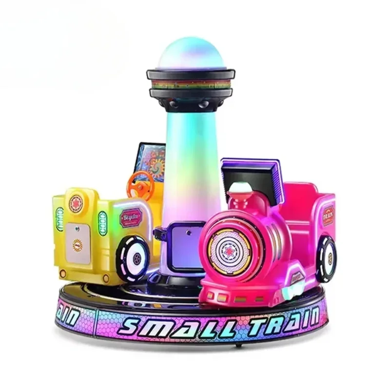 

Wholesale Low Price Kids Carousel Coin Operated Game Console Kids Train Ride Swing Machine