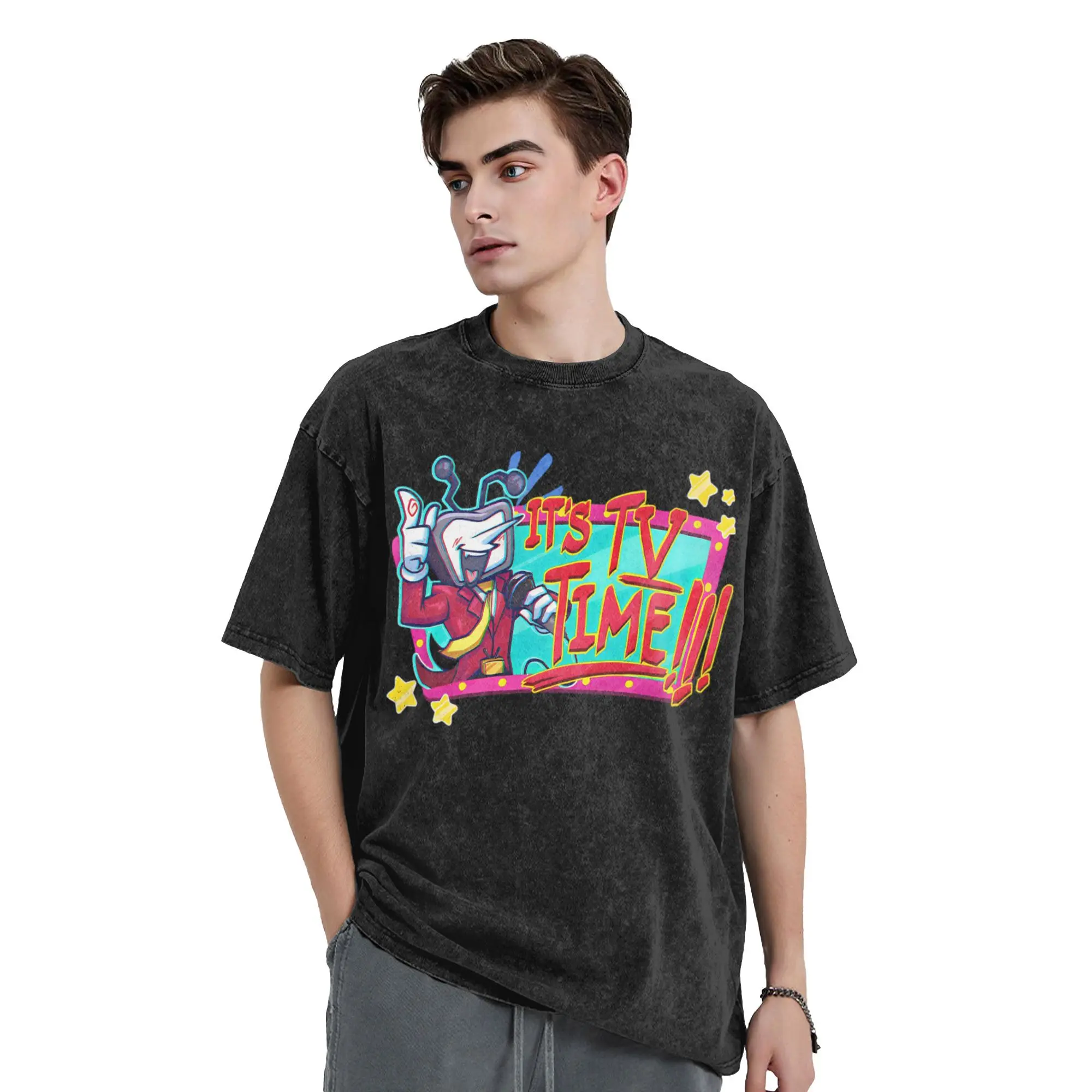 خمر السيد النمل Tenna Deltarune لعبة تي شيرت الرجال Crewneck القطن غسلها تي شيرت قصير الأكمام تي شيرت الصيف الملابس